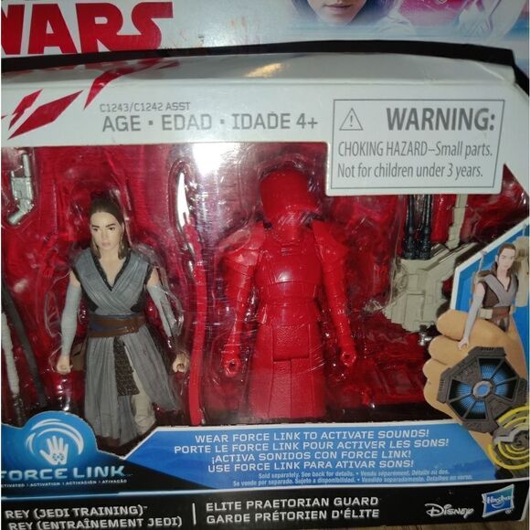 New 2016 Hasbro Star Wars Force Link 3.75" Rey & Elite Praetorian Guard 2 Pack. - Picture 7 of 7
